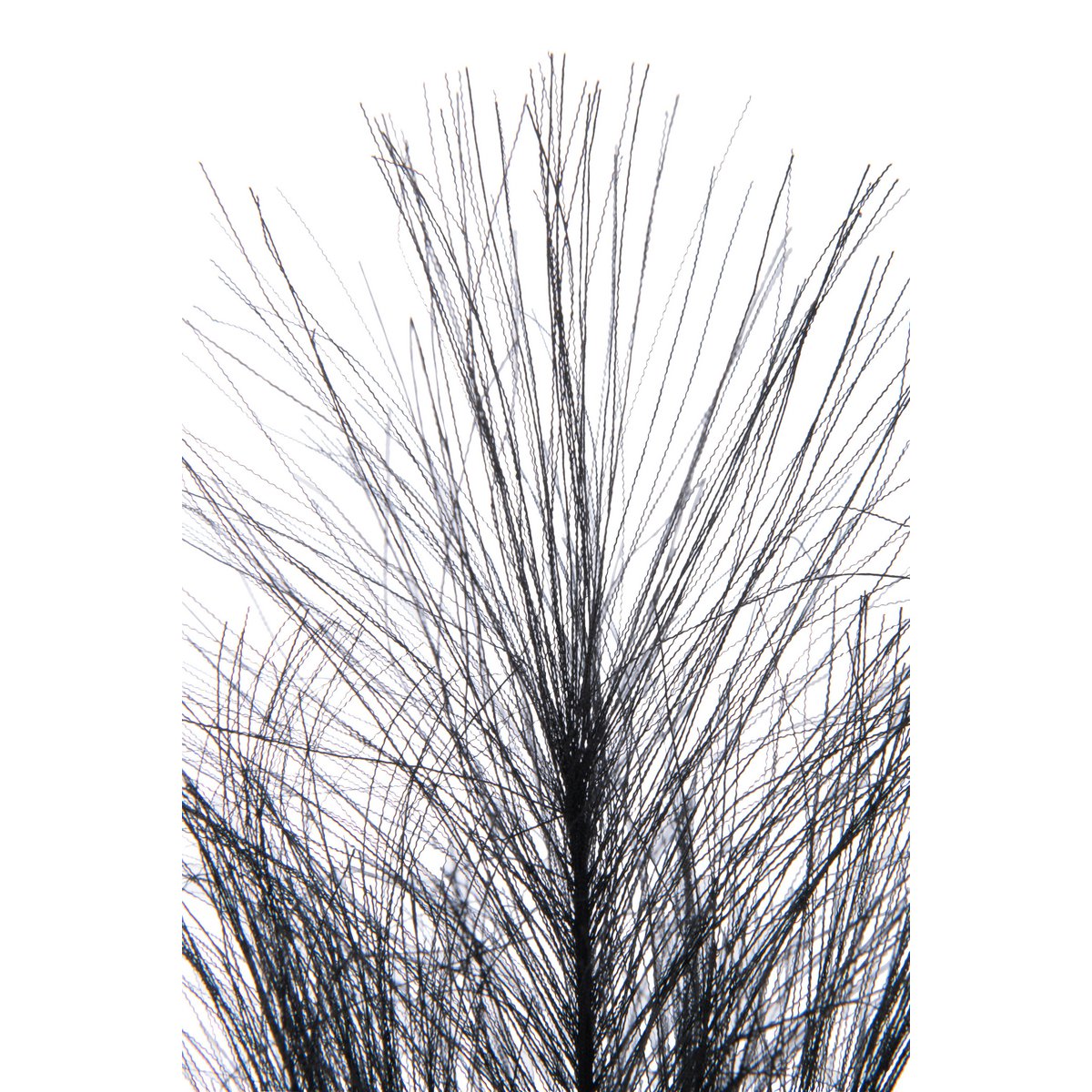 Branche décorative J-Line en plastique noir, vue de face