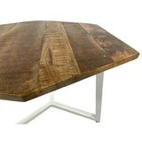 Table d'appoint 56 x 47 cm table basse de table de salon bon cadre en métal noir - blanc blanc