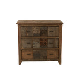 Vue latérale de l'armoire J-Line montrant la texture du bois