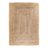 Détail du bord du tapis Bombay en jute naturel