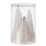 J-Line décoration sapin de Noël Glitter blanc, boîte de 4, détails des paillettes