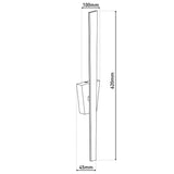 Lampe murale LED "Trevor" noir, lampe murale métal et plastique en noir, avec des LED fermement construites, éclairage mural à l'intérieur 62 x 10 x 4,5 cm