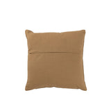 Coussin J-Line brodé en coton marron, vue de face