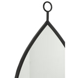 Miroir J-Line Spiegel Drop en verre noir, élégant et moderne