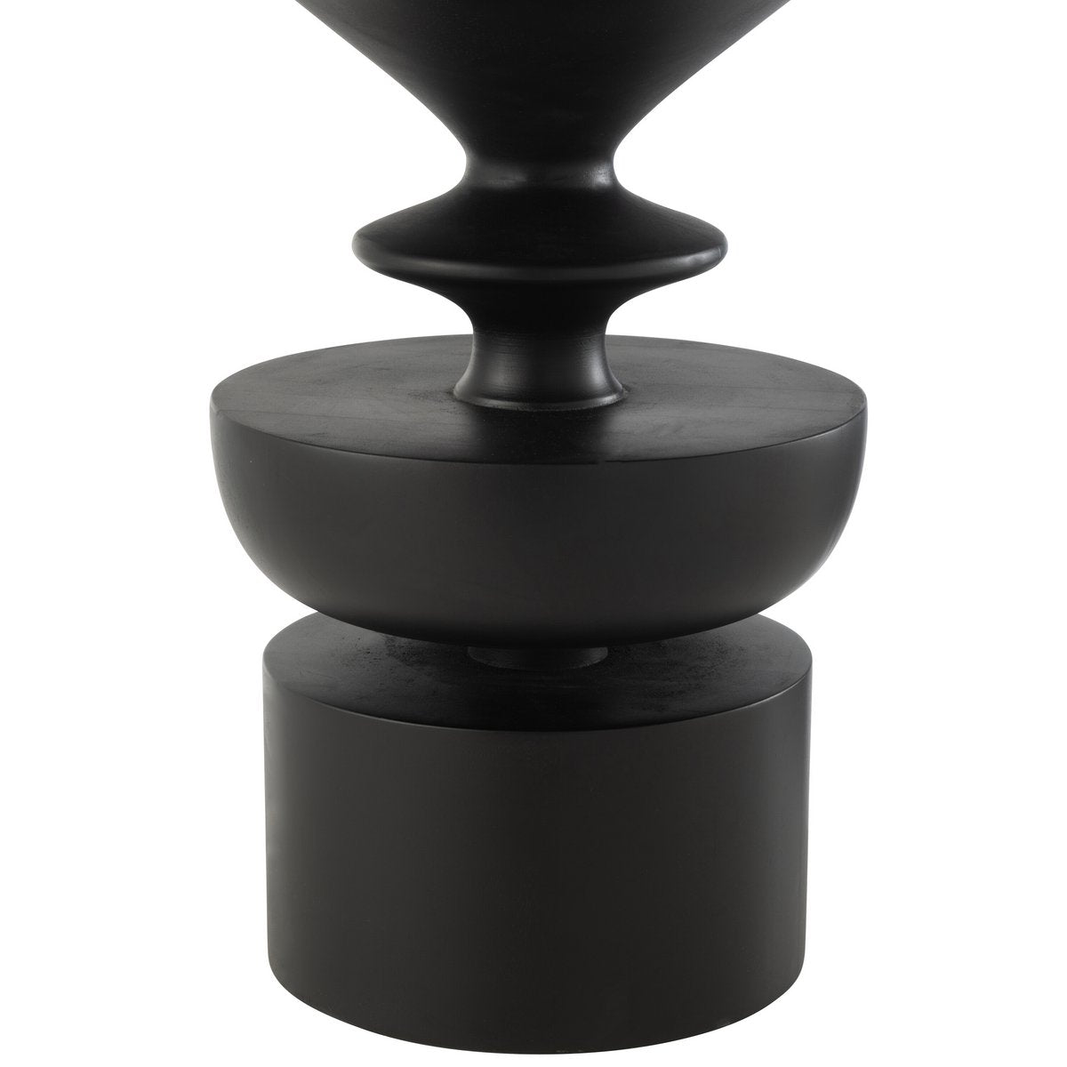 Table d'appoint J-Line Goa en bois de manguier noir, vue de face
