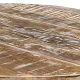 Table basse ronde durable Lexington ø 75 cm treillis métallique fil métallique table de salon en bois massif