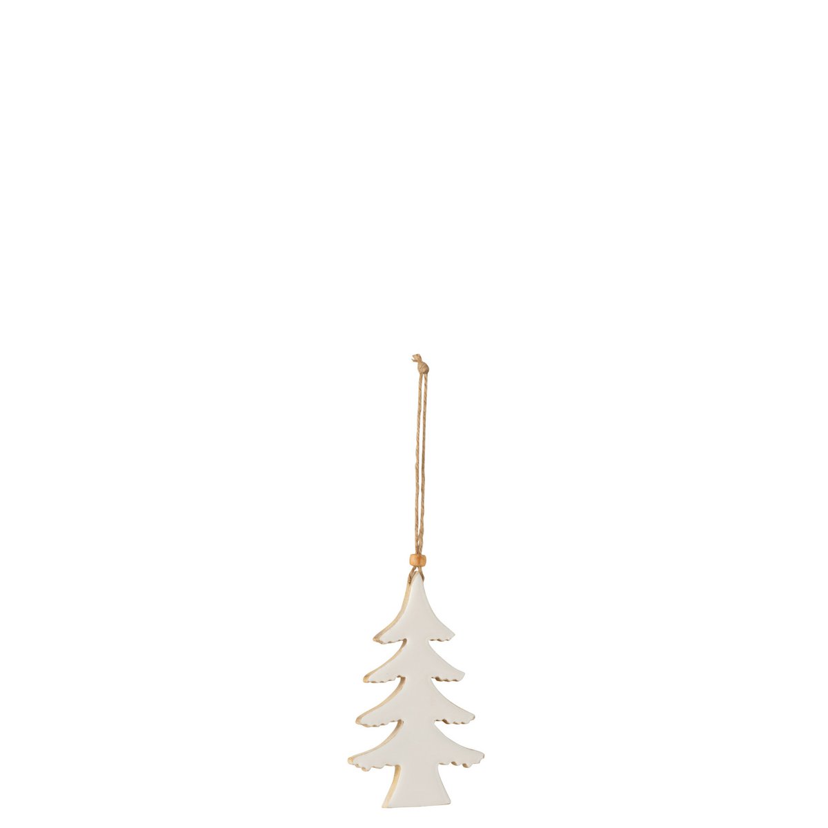 Pendentif de Noël J-Line en bois blanc, style classique et élégant
