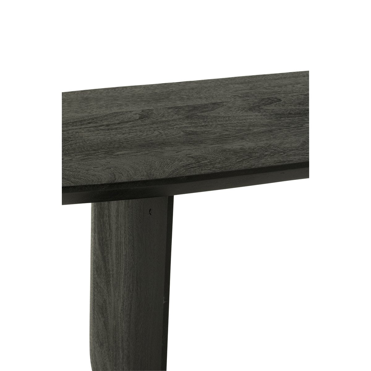 Canapé J-Line en bois d'acacia noir, dans un salon moderne