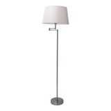 Lampe debout "Bologne" hauteur 158 cm en métal dans un nickel en satin, beiger textalspreis, e27