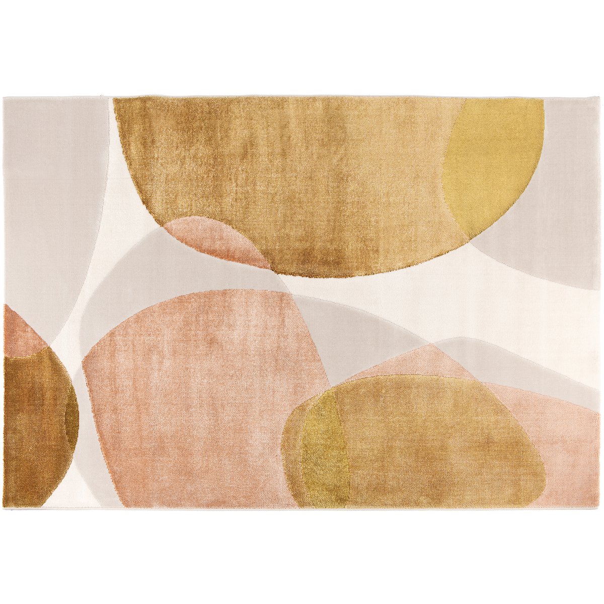 Tapis Lea Bronze 280 x 390 - Détails en or massif et beige