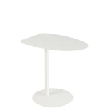 Table d'appoint J-Line Ice en métal blanc, vue de face