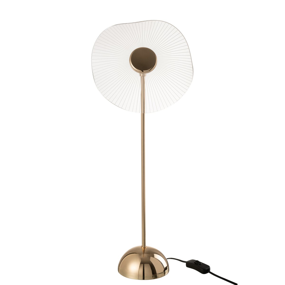 Vue rapprochée de la structure en métal de la lampe LED Fleur