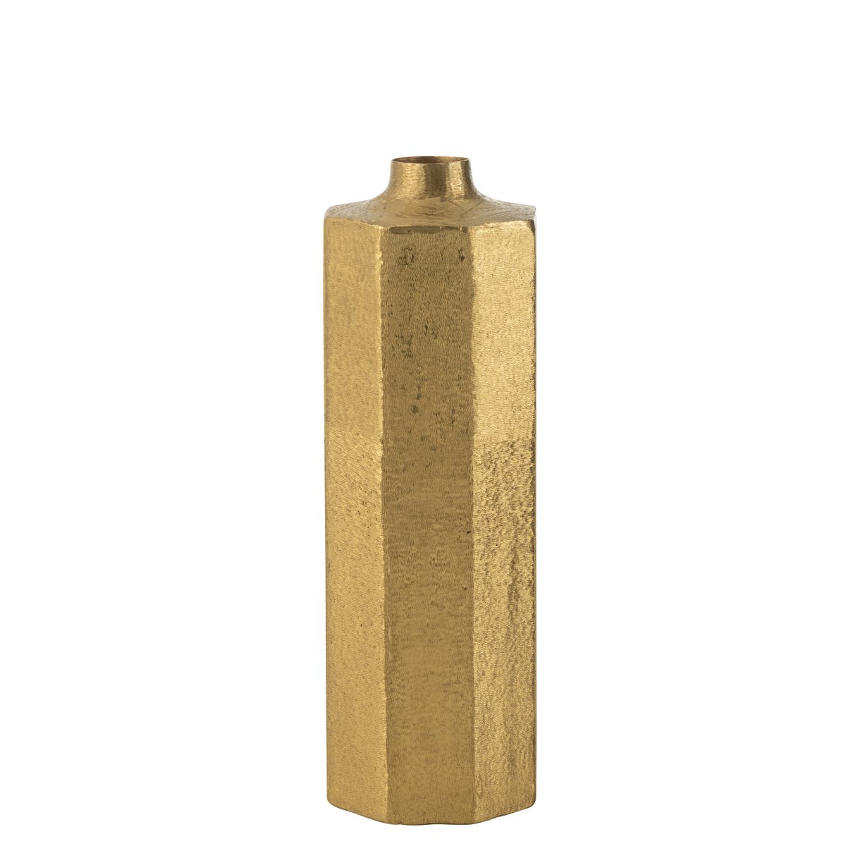 Vase Carré en Métal Doré J-Line - Élégance et modernité