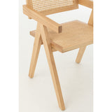 Vue latérale de la chaise Treillis J-Line en bois naturel