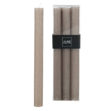 Bougies de table J-Line en cire, couleur gris, design moderne