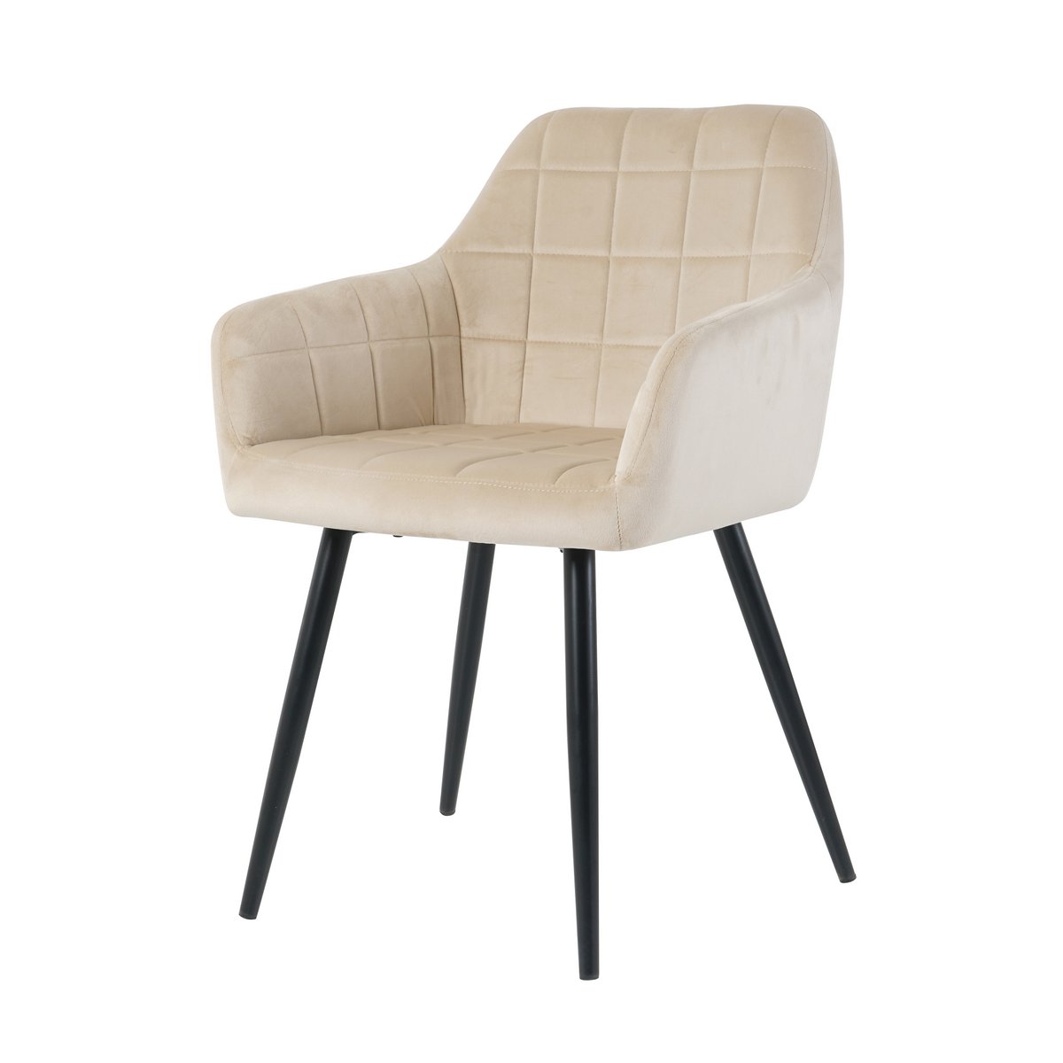 Fauteuil en velours noir avec structure métallique