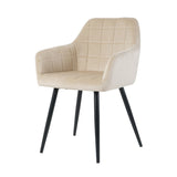 Fauteuil en velours noir avec structure métallique