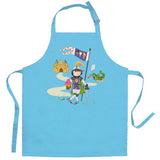 Tablier Enfant Chevalier Et Dragon Turquoise