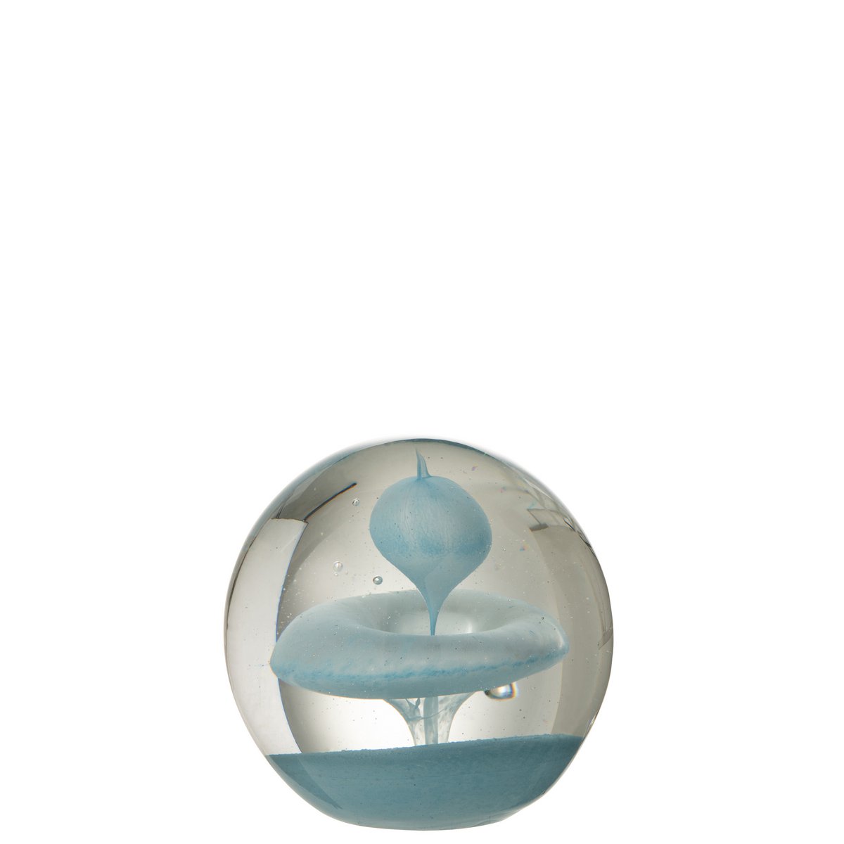 Presse-papier Cloche en verre bleu clair de J-Line, vue de face