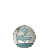 Presse-papier Cloche en verre bleu clair de J-Line, vue de face