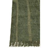 Tapis J-Line Rounded Lines en laine vert kaki, vue d'ensemble