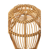 Détail du tissage en rotin du tabouret Lea