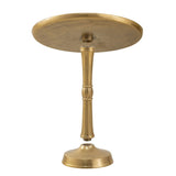 Table d'appoint métal autour de Ø 44x53 cm décotiquement noble ou or avec design en aluminium au milieu du pied
