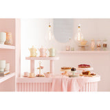 Tasse + soucoupe J-Line - céramique - rose