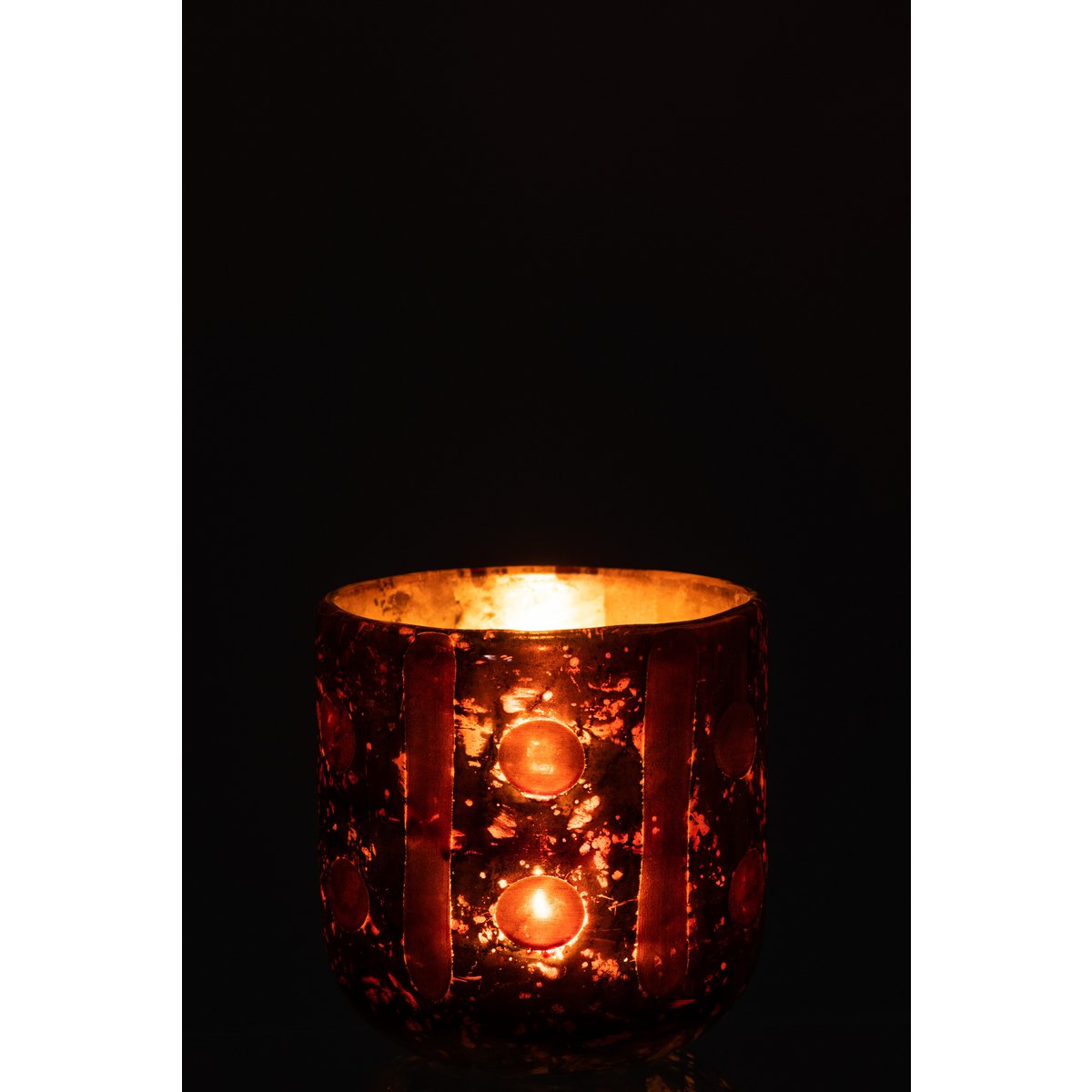 Détail de la lanterne J-Line en verre marron, mise en scène