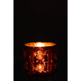 Détail de la lanterne J-Line en verre marron, mise en scène