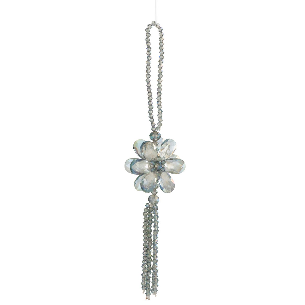 Suspension J-Line Pearl en plastique bleu clair, design élégant et moderne