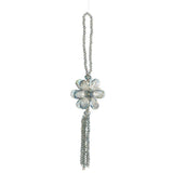 Suspension J-Line Pearl en plastique bleu clair, design élégant et moderne
