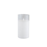 Lampe LED J-Line en verre brillant transparent, vue latérale