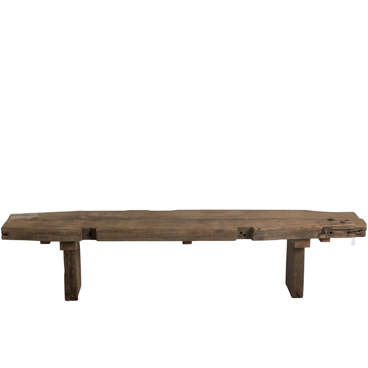Canapé J-Line Brut en bois recyclé, vue de face