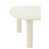 Table d'appoint J-Line Bali en bois blanc - vue latérale