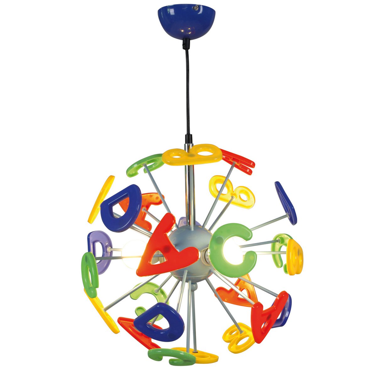 Pendentif enfant Kizi - Luminaire coloré en métal et plastique