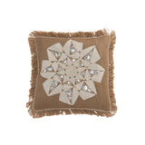 Coussin J-Line Flower Abstract, gros plan sur la couleur beige