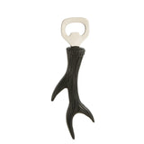 Ouvre-bouteille J-Line Antlers en acier noir avec design de bois de cerf élégant