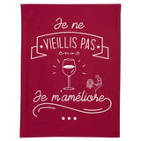 Torchon Je m'améliore Rouge 70 x 50