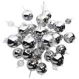 La lampe pendentielle "explosion" chromée en métal et en verre, versions G9, lampe suspendue pour salle à manger, salon, couloir ou bureau, Øca. 65 cm