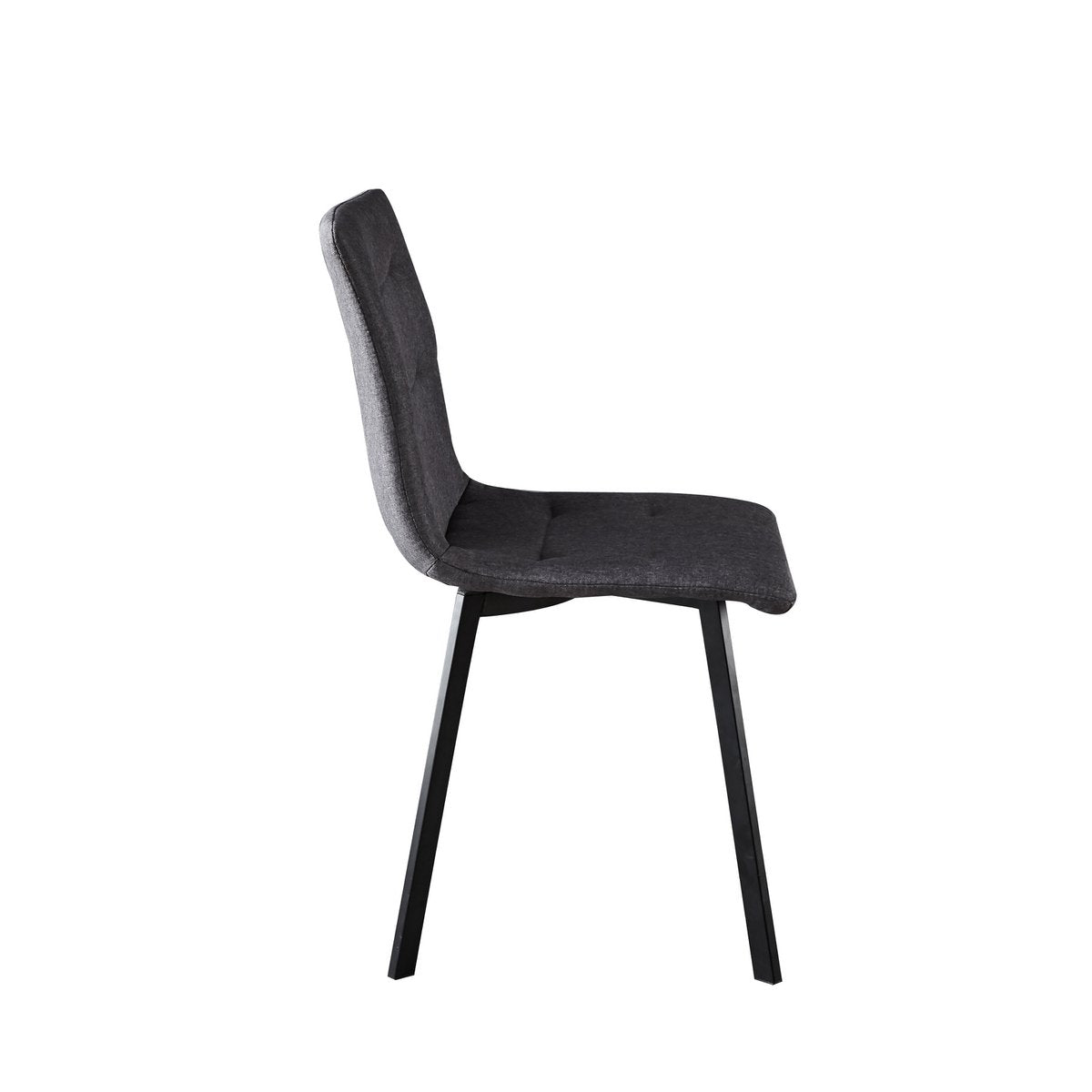 Lot de 2 chaises noires modernes pour salle à manger