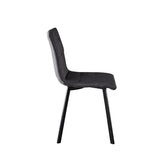 Lot de 2 chaises noires modernes pour salle à manger