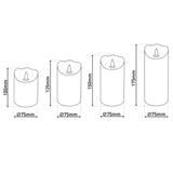 4 Cougies LED Set Decorations de Noël en plastique en rouge avec des LED fermement installées