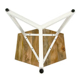 Table d'appoint 56 x 47 cm table basse de table de salon bon cadre en métal noir - blanc blanc