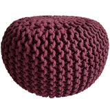 Tabouret de tricot pouf Ø 45 h 30 cm cm siège pouf tricot plancher