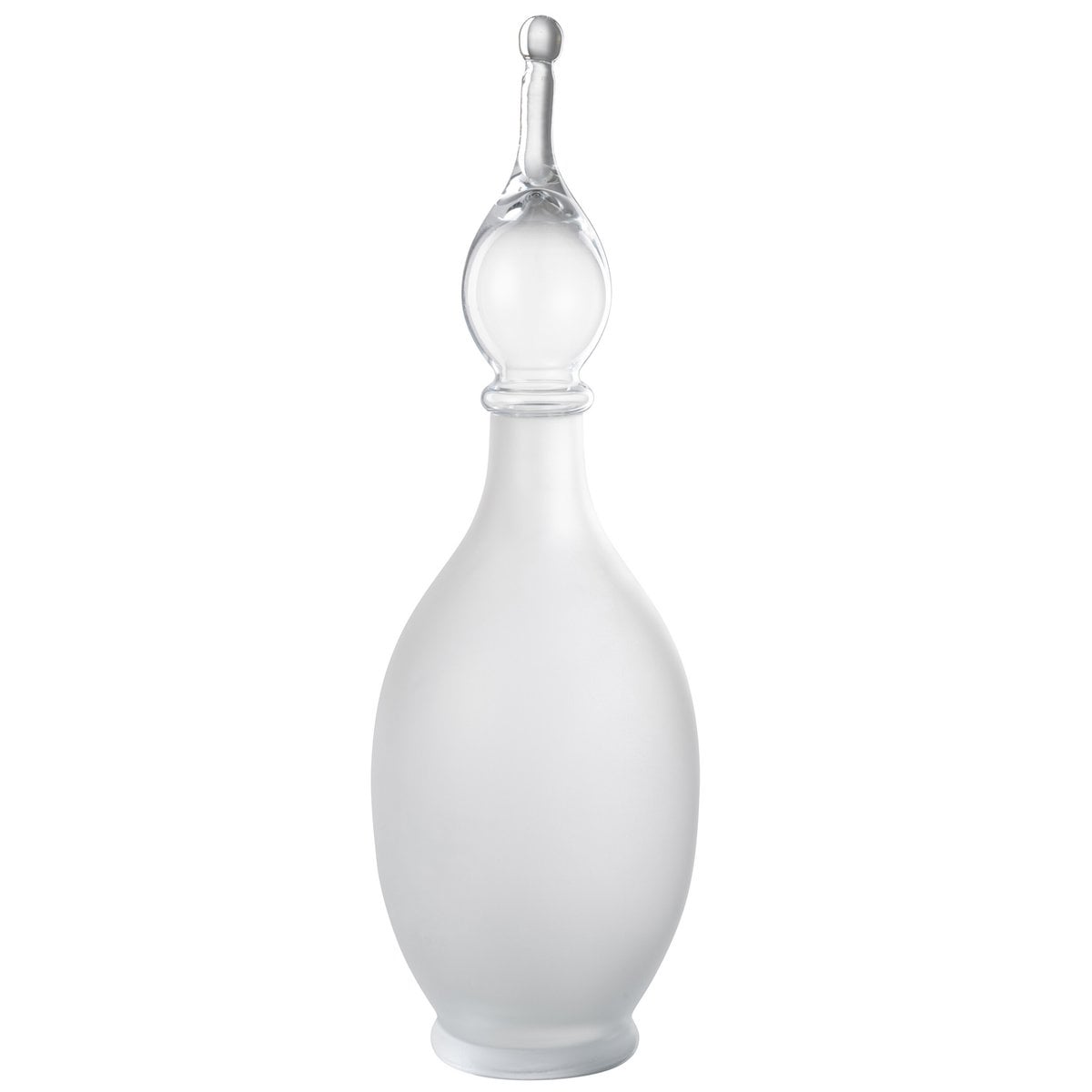 Vase Joey en verre transparent, grand format, élégant et contemporain.