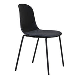 Chaise de salle à manger Madalena - Noir, 53x50x85cm - Lot de 2