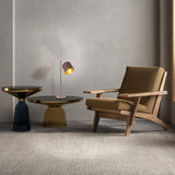 Lampe de table "Maron" en métal-satin-matt avec parasols en tissu en marron, avec une douille E14, la lampe pour le salon, la salle à manger, le couloir et le bureau, lampe de table 51 cm de haut