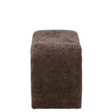 Détail du textile du tabouret J-Line forme N - marron foncé