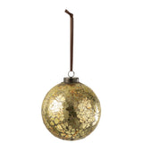 Boule de Noël J-Line en verre doré avec effet brisé, grande taille